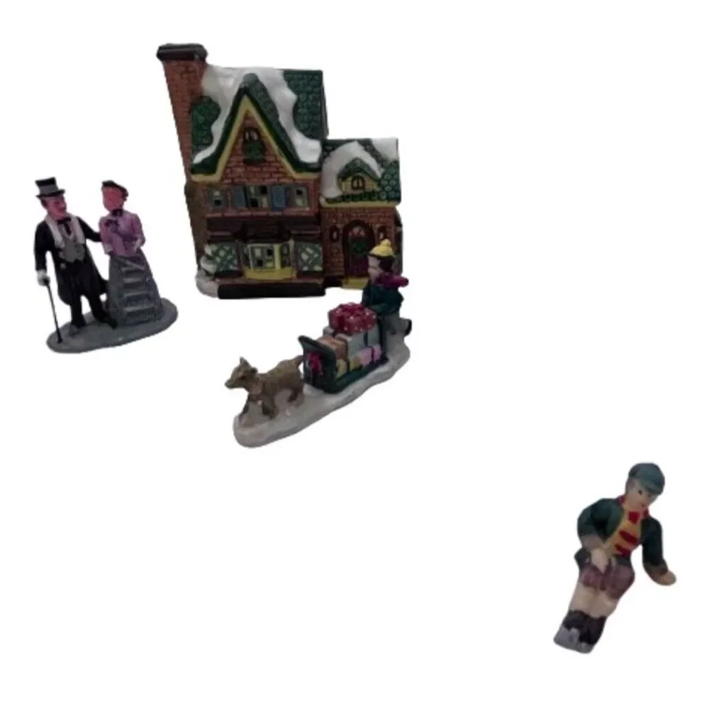 Christmas Village  14‎ Piece Ceramic Illuminate with Tea Lights
